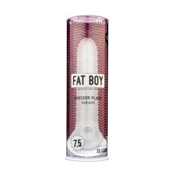 Perfect Fit - Fat Boy Checker Box - peenisekate (19 cm, valge)