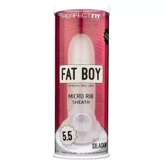   Perfect Fit - Fat Boy Micro Ribbed - peenisekate (15 cm, valge)