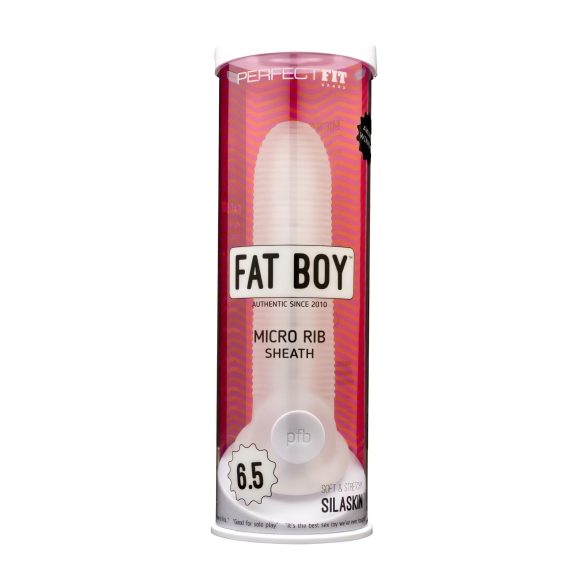 Fat Boy ribidega peenisekate (17cm) - valge