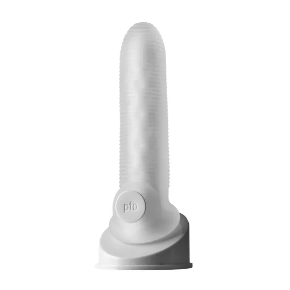 Perfect Fit - Fat Boy Micro Ribbed - peenisekate (17 cm, valge)