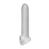 Perfect Fit - Fat Boy Micro Ribbed - peenisekate (19 cm, valge)