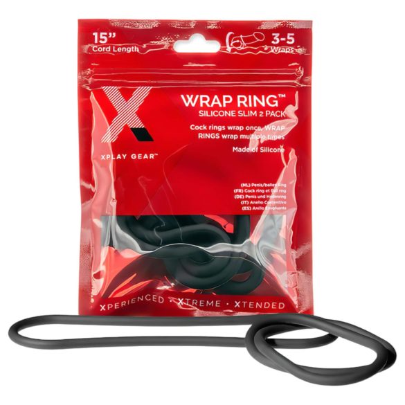 Perfect Fit Slim Wrap 15 - õhuke must peeniserõngas (38cm)