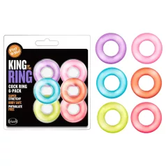   King of the Ring - peeniseringide komplekt - värviline (6 tk)