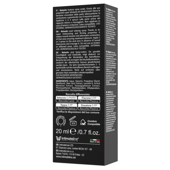 Intimateline RelaxAn - anaalne lõõgastussprei (20 ml)