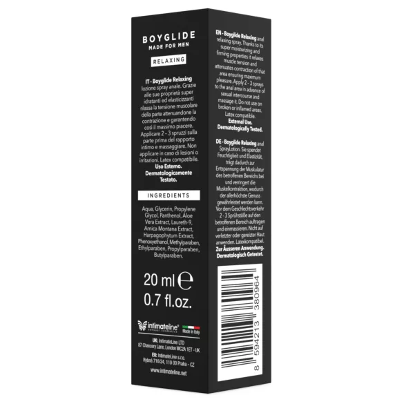 Intimateline Boyglide - anaalne lõõgastav sprei meestele (20 ml)