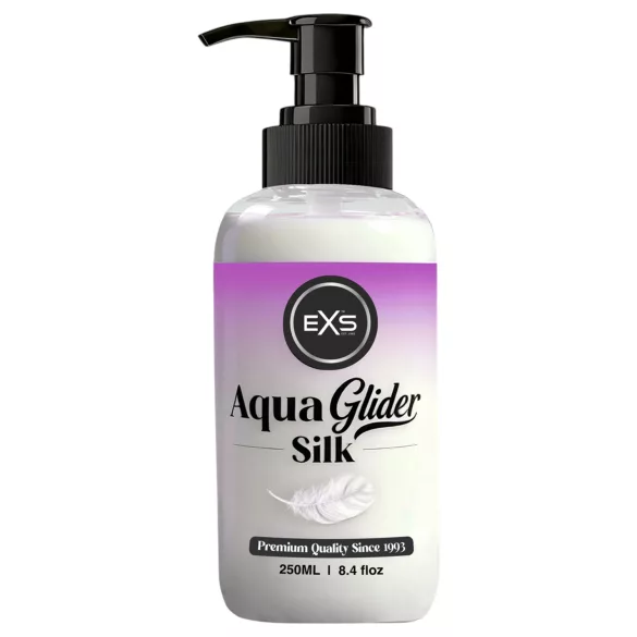 EXS AquaGlider Silk - siidjas veepõhine libesti pumbaga pudelis (250 ml)