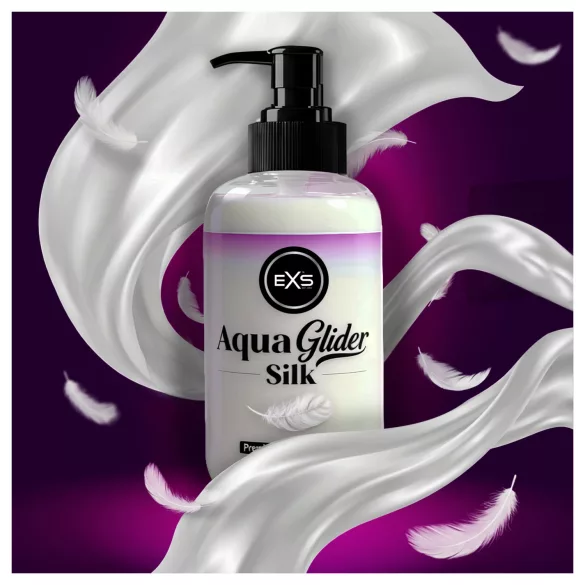 EXS AquaGlider Silk - siidjas veepõhine libesti pumbaga pudelis (250 ml)
