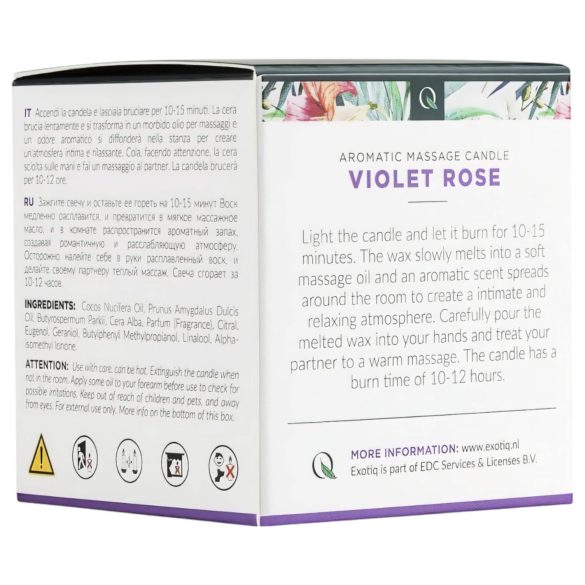 Exotiq Violet Rose - massaažiküünal - 60g