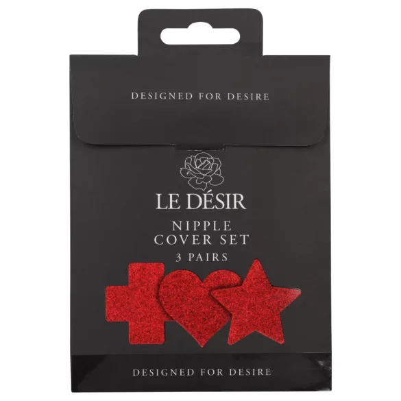 Le Désir - nibukleepsude komplekt - 3 paari - punane