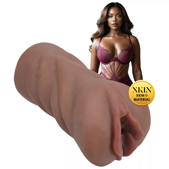 XKIN Next Door Amani - elutruust kunsttupest masturbator (tume naturaalne)