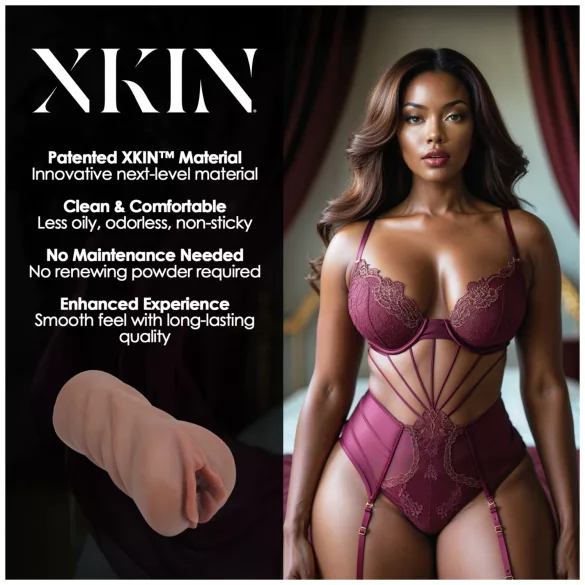 XKIN Next Door Amani - elutruust kunsttupest masturbator (tume naturaalne)