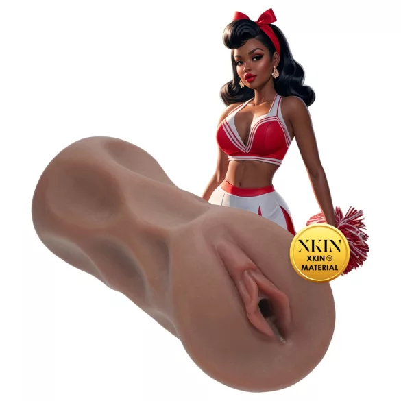 XKIN Cheerleader Cherry - elutruudne kunstvagiina masturbaator (tume naturaalne)