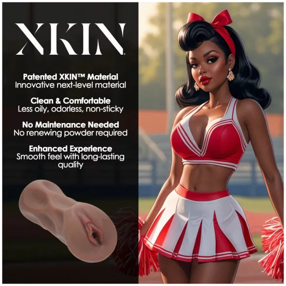 XKIN Cheerleader Cherry - elutruudne kunstvagiina masturbaator (tume naturaalne)