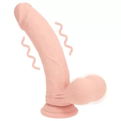   RealRock - topelttihedusega naturaalne vibraator (nahavärvi) - 18 cm