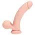 RealRock - topelttihedusega naturaalne vibraator (nahavärvi) - 18 cm