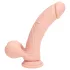 RealRock - topelttihedusega naturaalne vibraator (ihukarva) - 20 cm