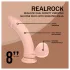 RealRock - topelttihedusega naturaalne vibraator (ihukarva) - 20 cm