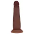 RealRock - topelttihedusega realistlik dildo (pruun) - 15,5 cm