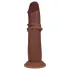RealRock - topelttihedusega realistlik dildo (pruun) - 15,5 cm