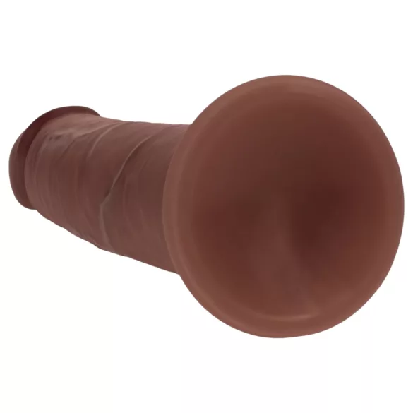 RealRock - topelttihedusega realistlik dildo (pruun) - 15,5 cm