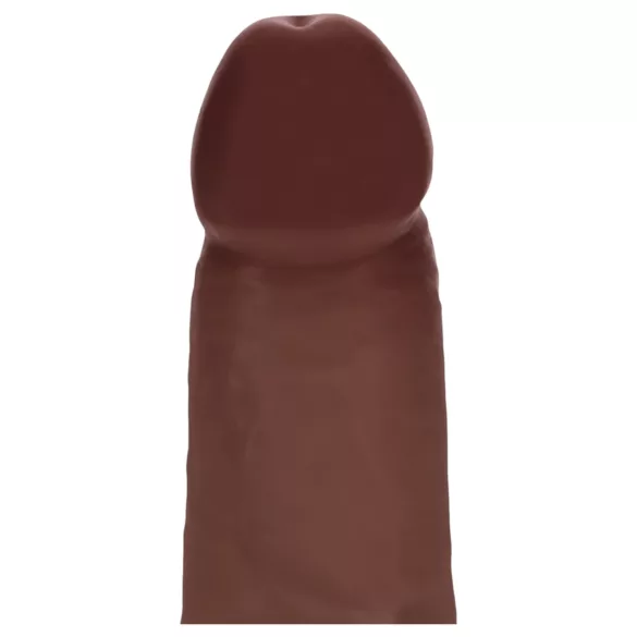 RealRock - topelttihedusega realistlik dildo (pruun) - 15,5 cm
