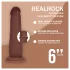 RealRock - topelttihedusega realistlik dildo (pruun) - 15,5 cm