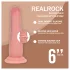 RealRock - topelttihe realistlik dildo (naha toon) - 15,5 cm