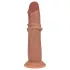 RealRock - topelttihedusega naturaalne dildo (päevitunud) - 15,5 cm