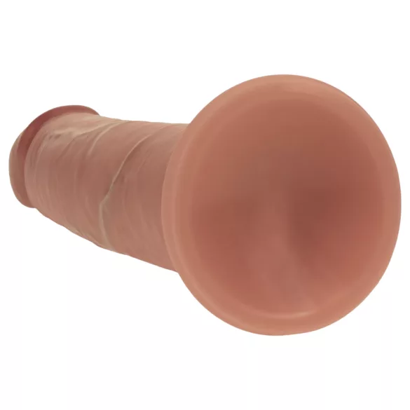 RealRock - topelttihedusega naturaalne dildo (päevitunud) - 15,5 cm