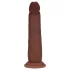 RealRock - topelttihe realistlik dildo (pruun) - 18,5 cm