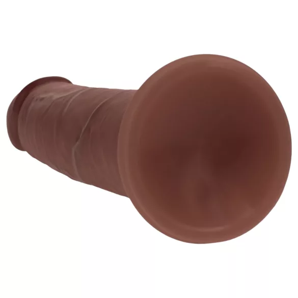 RealRock - topelttihe realistlik dildo (pruun) - 18,5 cm