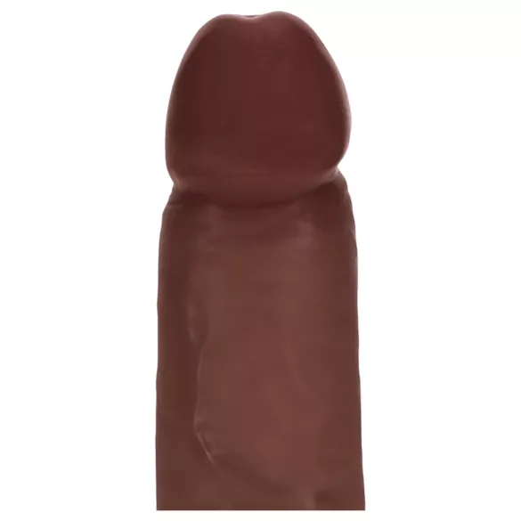RealRock - topelttihe realistlik dildo (pruun) - 18,5 cm