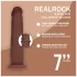 RealRock - topelttihe realistlik dildo (pruun) - 18,5 cm
