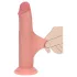 RealRock - topelttihe realistlik dildo (nahatooni) - 18,5 cm