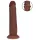 RealRock - topelttihedusega realistlik dildo (pruun) - 20,5 cm