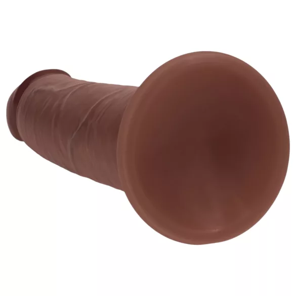 RealRock - topelttihedusega realistlik dildo (pruun) - 20,5 cm