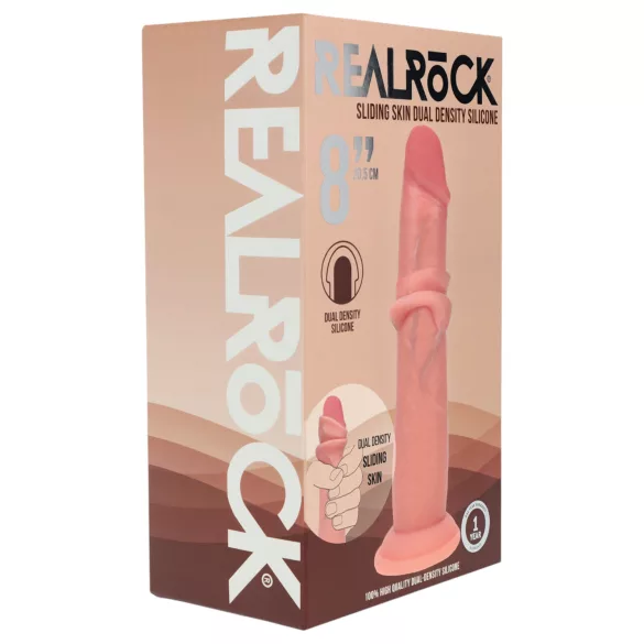 RealRock - kahekordse tihedusega realistlik dildo (kehavärvi) - 20,5 cm