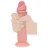 RealRock - kahekordse tihedusega realistlik dildo (kehavärvi) - 20,5 cm