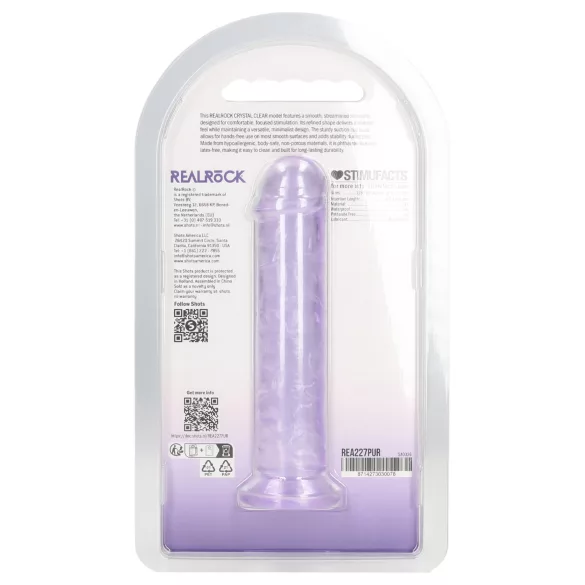 RealRock - elutruu dildo iminapaga (lilla) - 12,7 cm