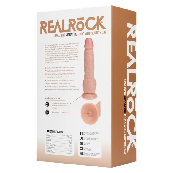 RealRock - vibraator iminapaga - naturaalne 18cm