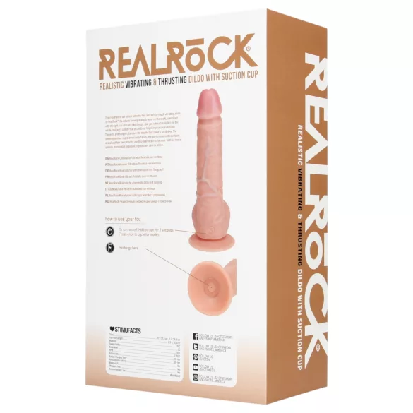 RealRock - dildo vibraator iminapaga - naturaalne 20,5 cm