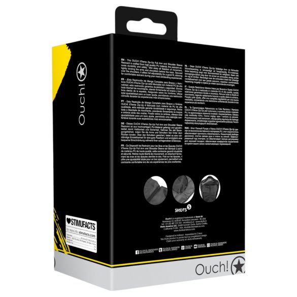 Ouch! - käte taha kinnitaja - reguleeritav - must