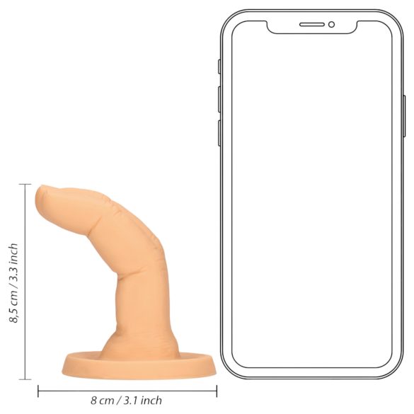 S-Line - kahe sõrme dildo - naturaalne