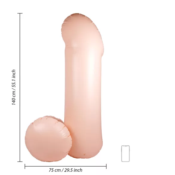 S-Line - Blow Me Up - täispuhutav nokupall (140 cm)