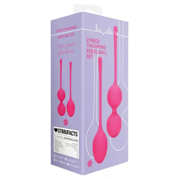 Loveline - tupekuulide komplekt - 2-osaline - roosa - raskusega