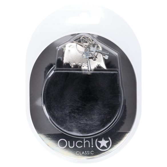 Ouch! - karvane käeraud - must