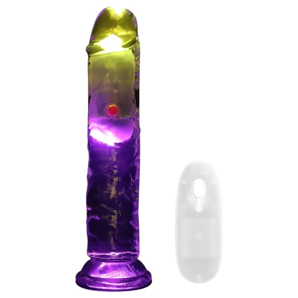 REALROCK - vibraator LED-valgusega - 15 cm