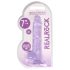REALROCK - läbipaistev elutruu dildo - lilla (17 cm)