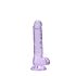 REALROCK - läbipaistev elutruu dildo - lilla (17 cm)