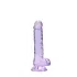 RealRock - realistlik läbipaistev dildo - lilla 17cm